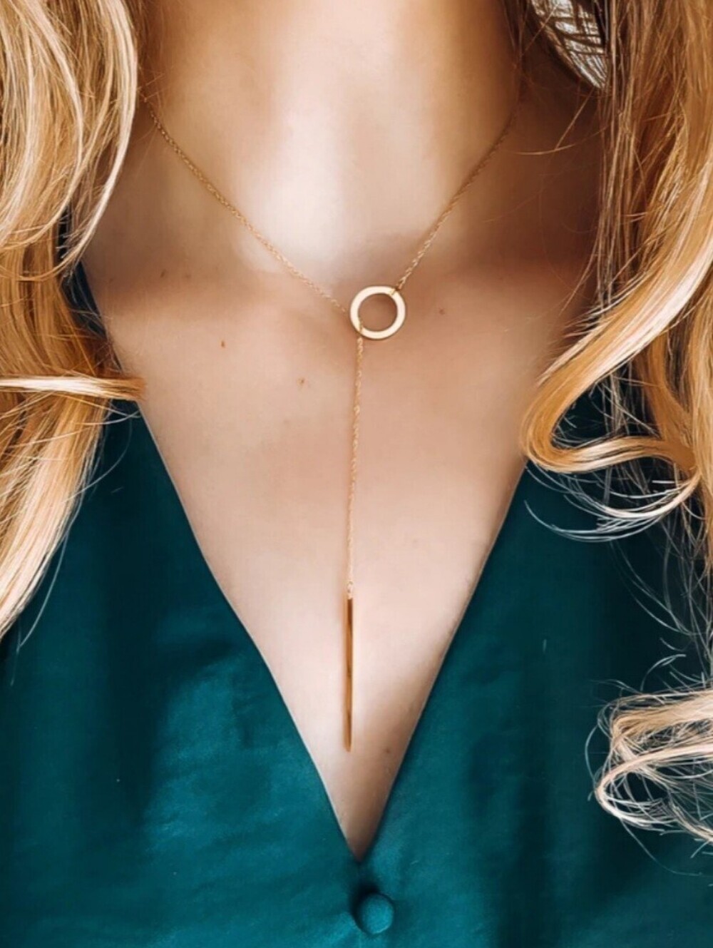 NEW 14K Yellow Gold Larionyx Adjustable Boho Minimalist Luxury Necklace